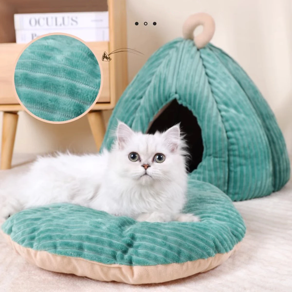 Hot Sell Cat Bed Warm Pet Basket Cozy Dog House Kitten Lounger Cushion Cat House Tent For Small Dog Mat Washable Cave Pets Beds