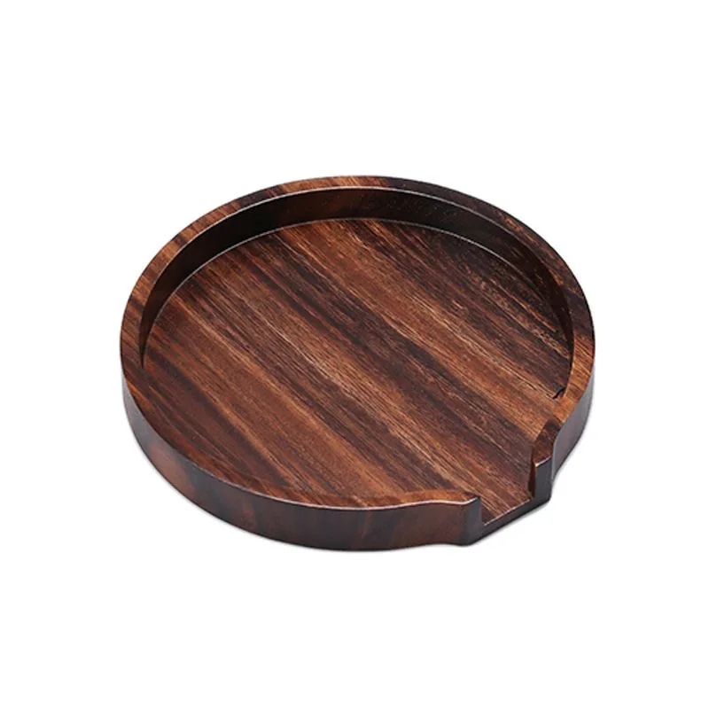 Walnut Wooden Food Tray, Puer Tea Storage Box, Tea Knife Pry Plate, Home Breakfast Cake Tray, Flower Pot Bonsai Gardening Holder