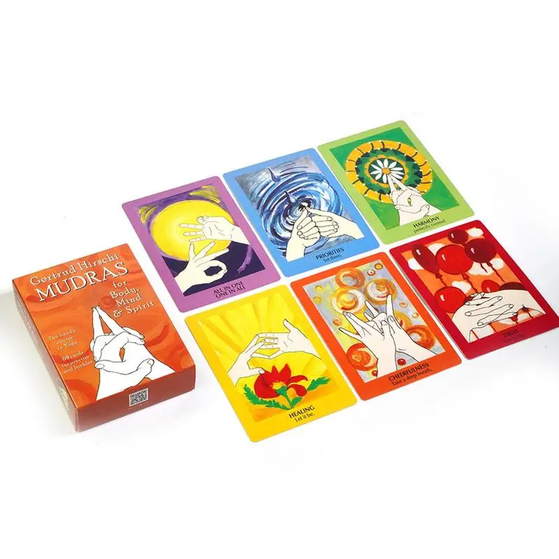 Tarot Deck Mudras for Body Mind and Spirit Fortune Telling Board Game Cards Divination Tools Fate Divination Card for Party