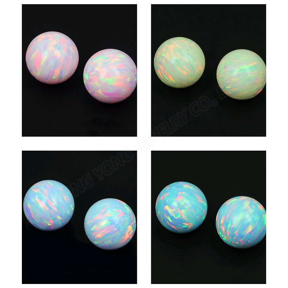 50pcs/Lot Light Color Beads for Jewelry Making Synthetic Opal OP83-OP86 2mm 8mm Gemstone Balls