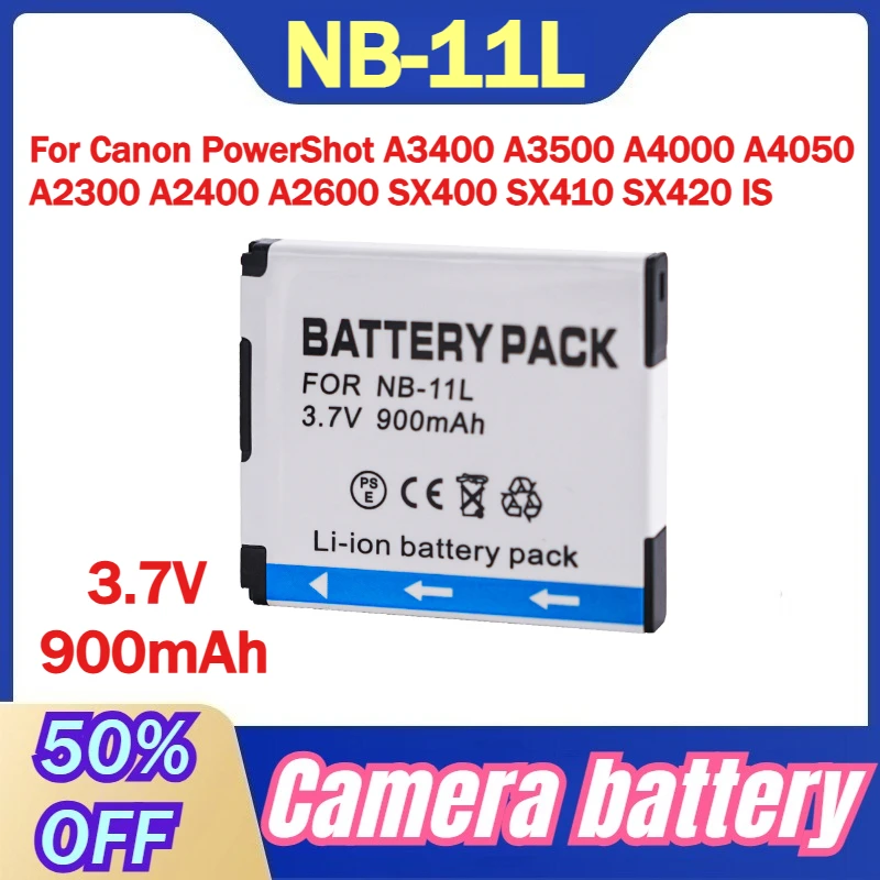 

NB-11L NB11LH NB 11L 3.7V 900mAh Battery For Canon PowerShot A3400 A3500 A4000 A4050 A2300 A2400 A2600 SX400 SX410 SX420 IS