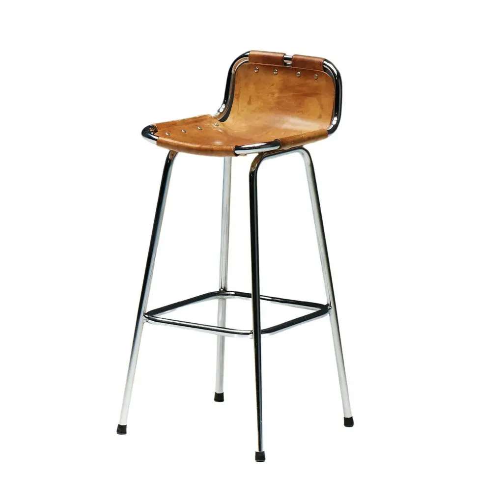 

#Vintage Design PU Saddle Leather Bar Counter Stool Nightclub Tubular Metal bar Stools Commercial High Chair for Salon Beauty