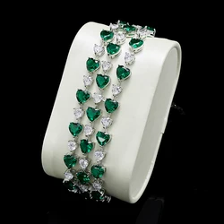 016681  Bracelet For Women  Hand Make Multilayer Charm Bracelets Full Cubic Zirconia Luxury Jewellery Party Women's Accessories