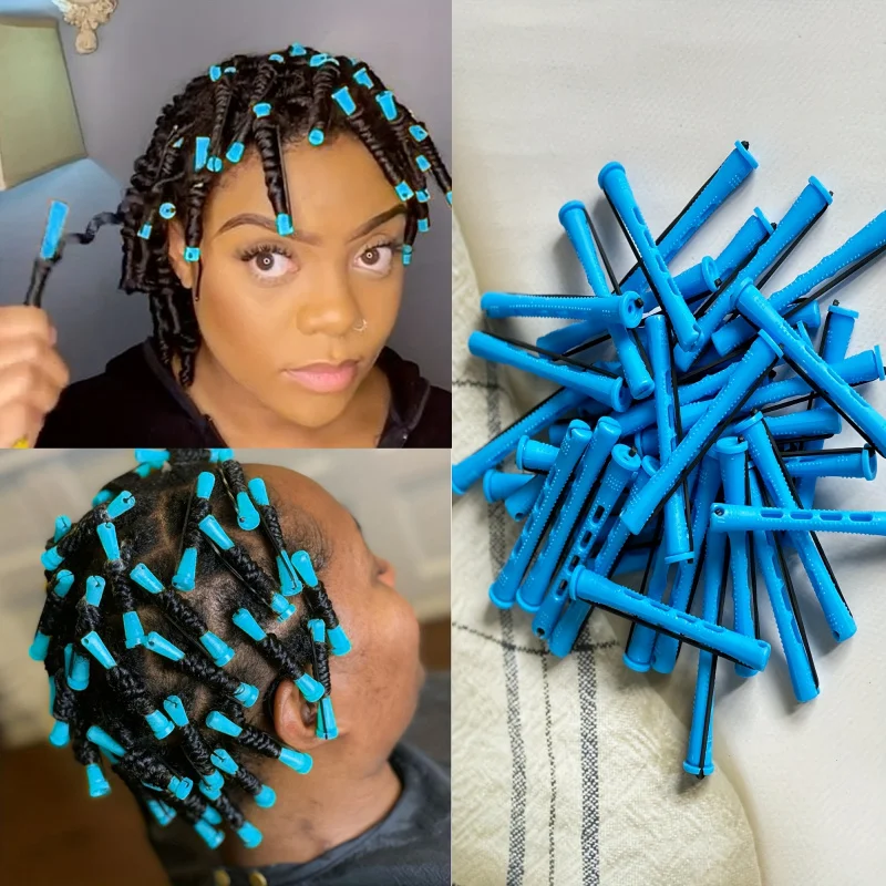 Juego de 20 Rizadores de Pelo, Aptos para Cabello Natural, Rizador de Ondas Frías, Herramientas para Rizar Cabello Largo, Mediano y Corto para Mujeres