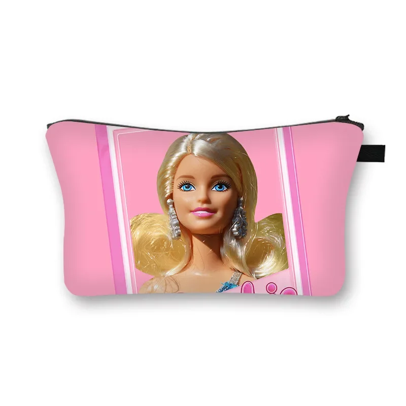 Barbie Girls Makeup Bag Women Travel Cosmetics Toiletries Large Capacity Convenient Fashion Simple Storage Bag Movie Peripheral