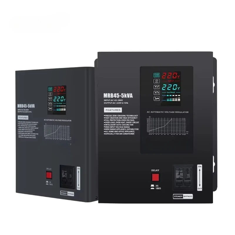 

Arrived Input 45-280V 10KW Single Phase 220V AC Automatic Low Voltage Regulators Hanging Wall-mounted Relay Stabilizer AVR