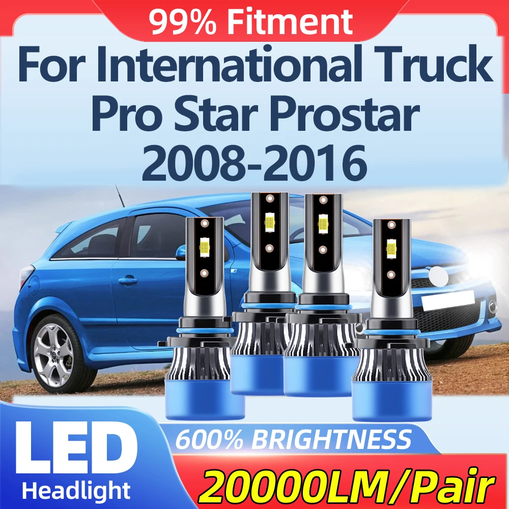 40000LM Canbus LED Headlight Bulbs 240W Turbo Auto Headlamps 12V 6000K For International Truck Pro Star Prostar 2008-2015 2016