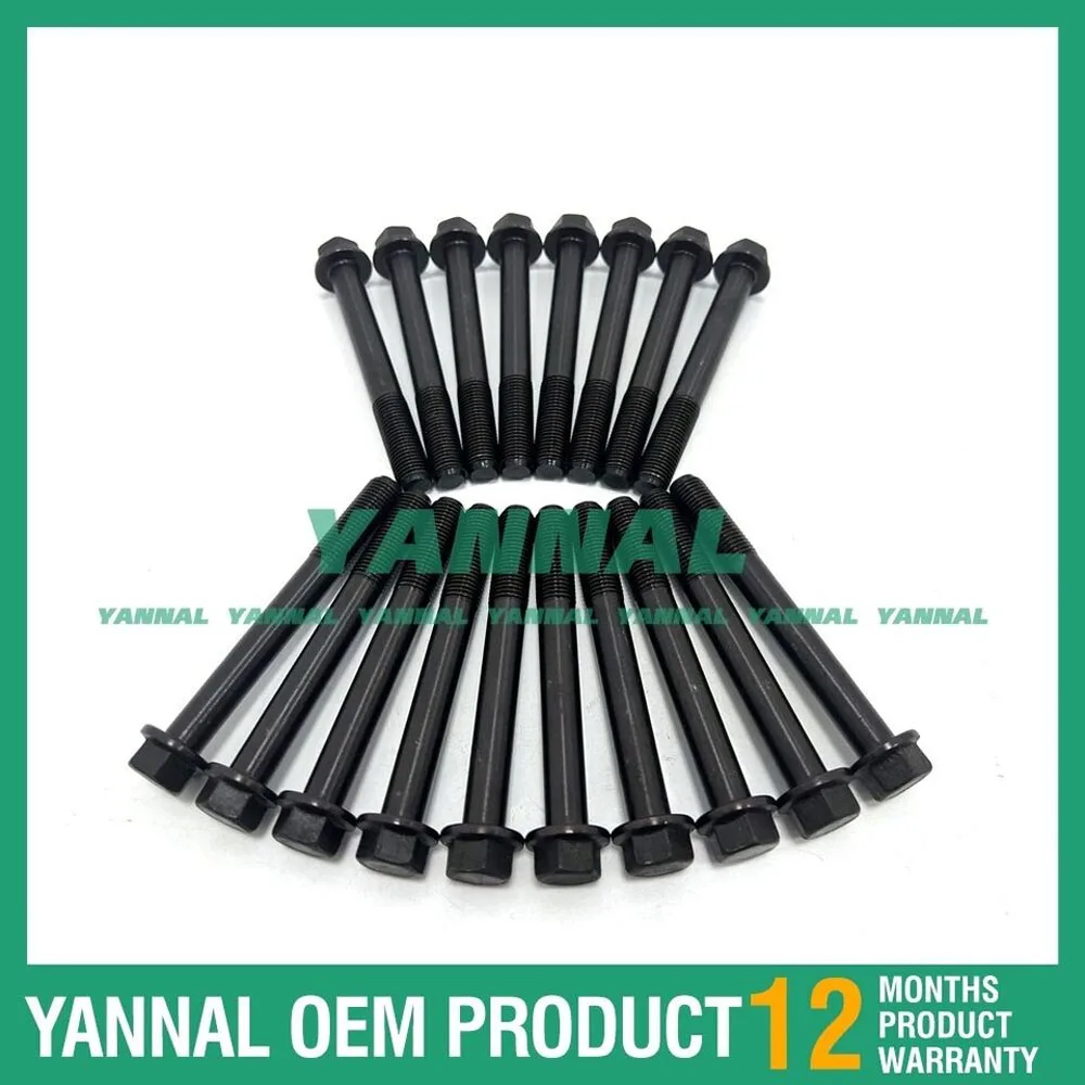 

New 18 PCS Cylinder Head Bolt For Yanmar Engine 4TNE84