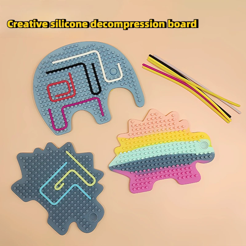 1 pçs novos bebês placa de atividade sensorial relaxante ansiedade tdah autismo alívio do estresse haste de silicone colorido brinquedo de descompressão presente do miúdo
