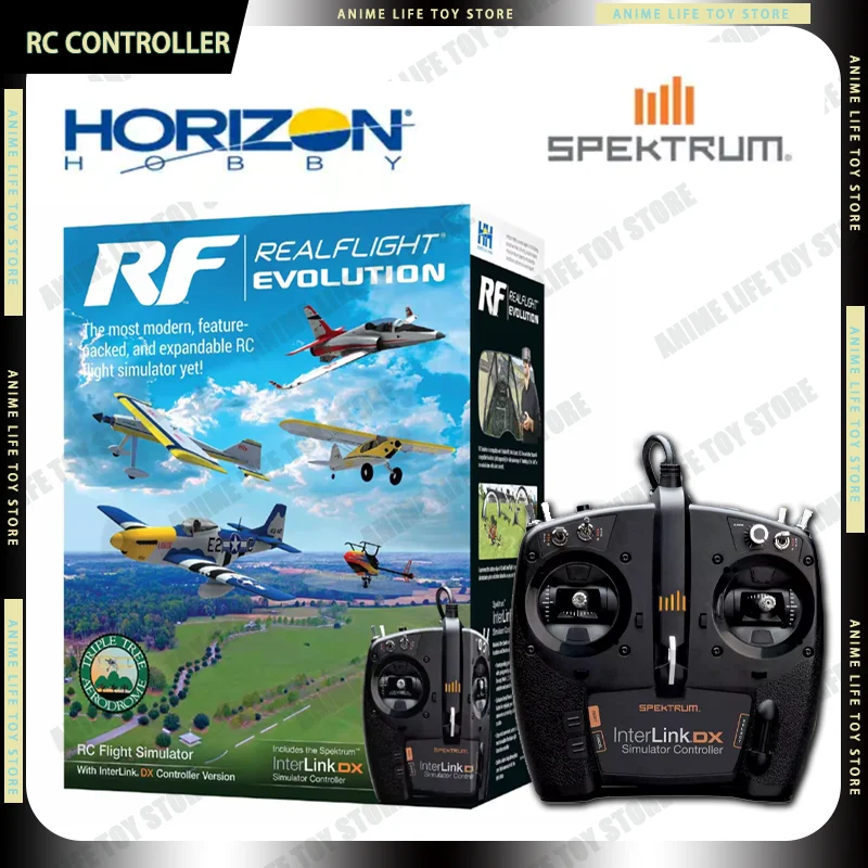 Novo Simulador de Voo Spektrum RealFlight Evolution RF RFL2000 com Controlador InterLink DX para Aviões RC de Asa Fixa - Presentes