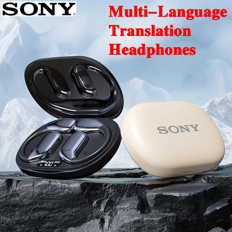 Sony True Wireless Ear-hung Bluetooth Translation Earbuds Smart Language Multi-Language Translation Headset for Traveling Abroad