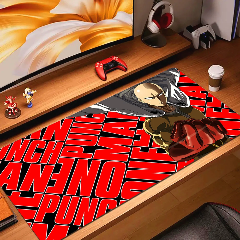 ONE PUNCH-MAN Tapis de Souris de Jeu Tapis Clavier Kawaii Tapis de Souris 80x30 Configuration Gamer Accessoires Ordinateur Tapis Souris Anime Tapis de Bureau