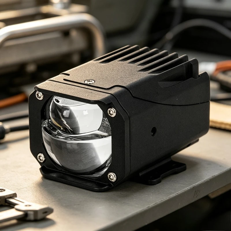 1.5in Dual Lens LED Fog Light High Low Beam Integrated White Driving Lamp Universal Fit