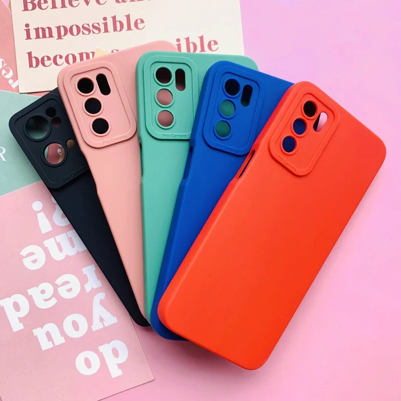 OPPO A54S A16 A16S A56 A96 A76 A57 A15S A94 A35 A93 A53 A54 A33 A53s A32 A74 A55 Liquid Silicone Phone Case Cover Funda Coque