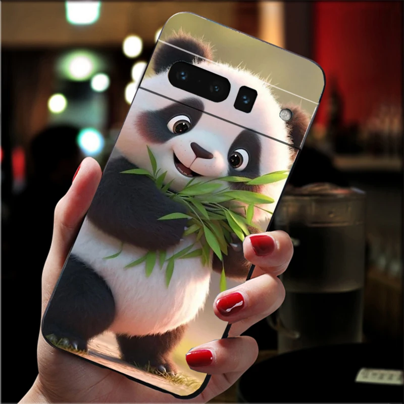 الباندا الدب جراب هاتف لجوجل بكسل 10 9 برو XL 9A 8 7 6 برو بكسل 8A 7A 6A بكسل 8 7 6 5