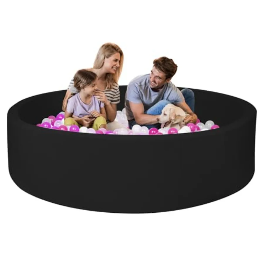 

Foam Ball Pit for Soft Ball Pit Kiddie Balls Pool Ideal Gift Toy for 47 Inch Black