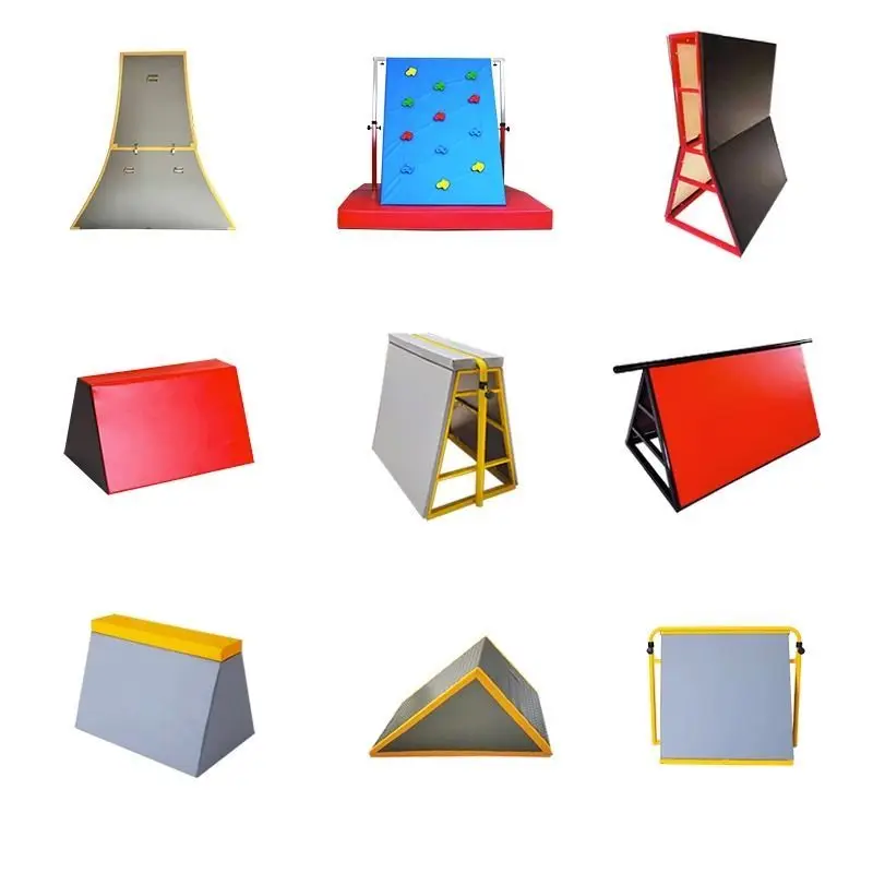 Children's Parkour Equipment Parkour Nine-piece Set Children's Physical Training Equipment Full Set Tripod Parkour Baffle
