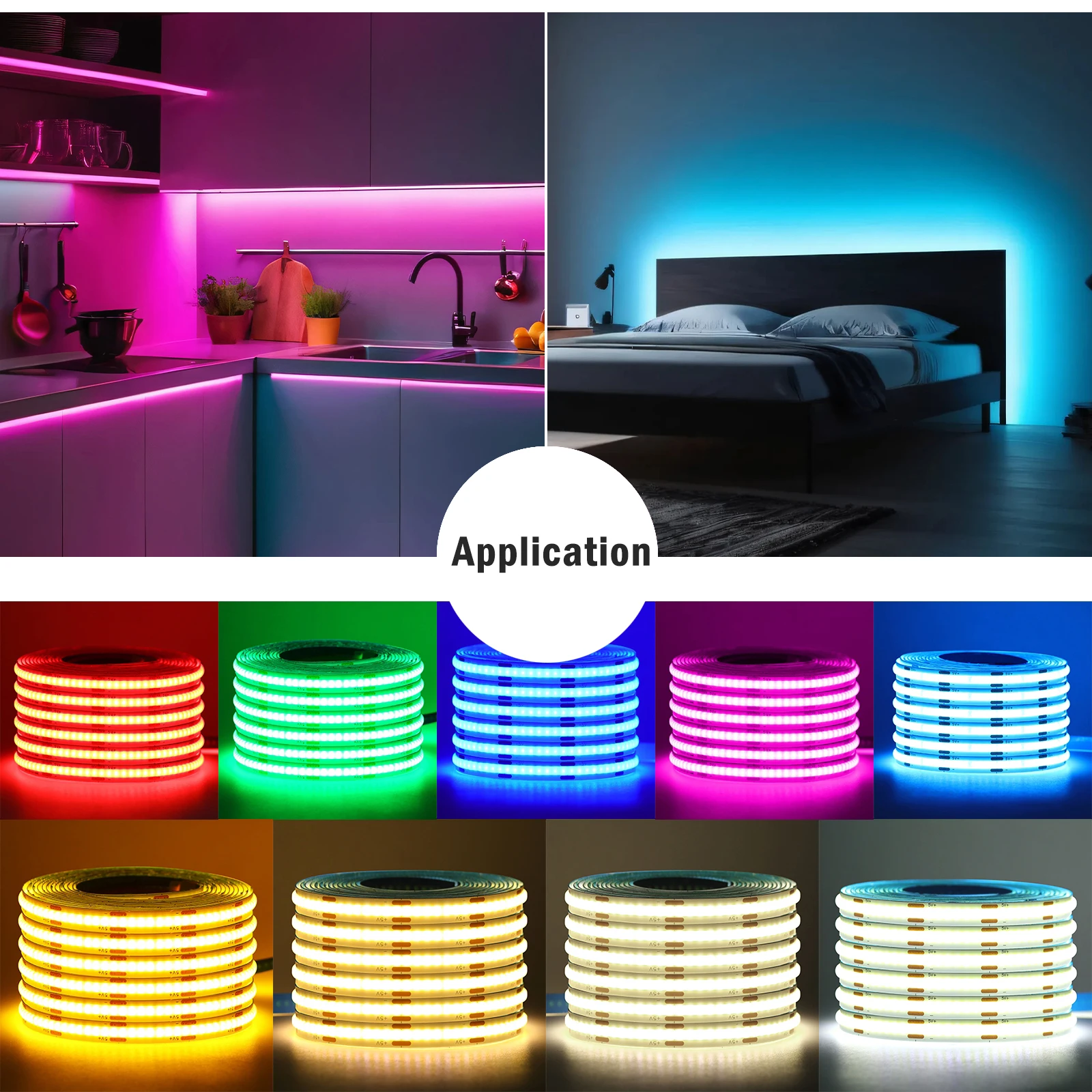 5V Dimmerable COB LED Strip Li - Home Cinema Led ulasan dan harga