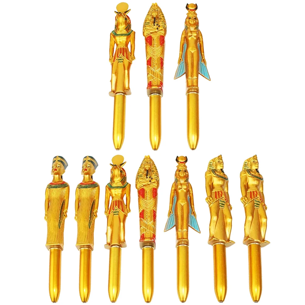 

10 Pcs Pharaoh Ballpoint Pen Personalized Office Pens Writing Novelty Black Funny Creative