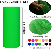 Tulle Roll Tulle Fabric Roll 6" X 25Yards(15cm*22.8m) for Decorations Tutu Weddings Costumes Skirts Parties Gift Bow Baby Shower 3