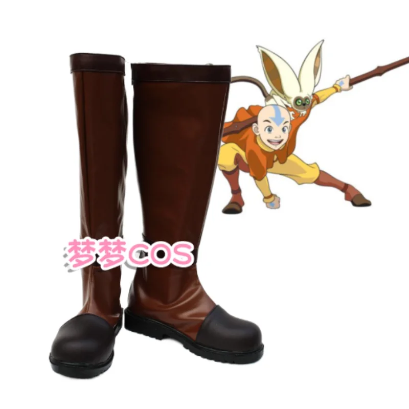 

Avatar The Last Airbender Aang Cosplay Shoes Boots Anime Roleplay Halloween Carnival Party Boots