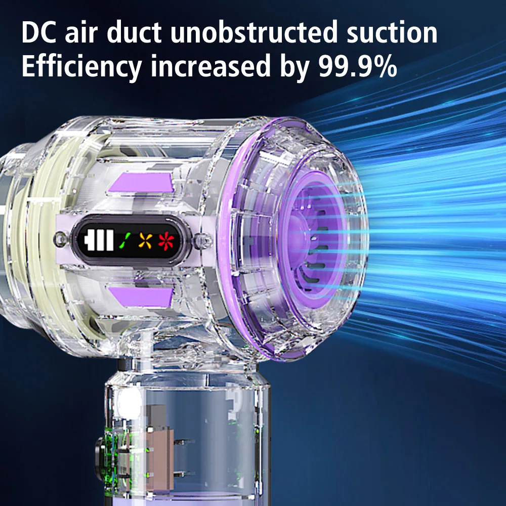 4 في 1 مكنسة كهربائية قوية للنفخ/الشفط للسيارة، مكانس كهربائية محمولة، مؤشر LED لاسلكي، منفضة هواء سريعة التضخم