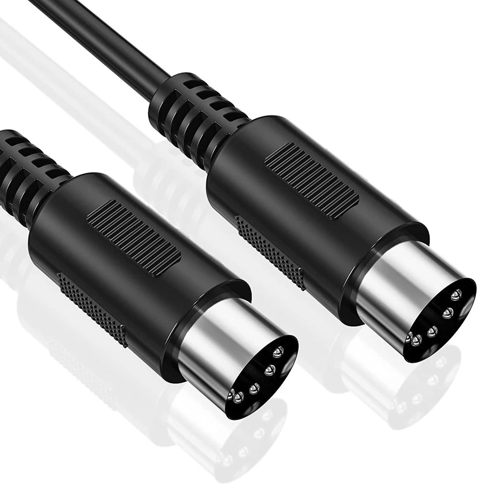 2-Pack 5-Pin DIN MIDI Cable, 3-Feet Male to Male 5-Pin MIDI Cable for MIDI Keyboard,Keyboard Synth,Rack Synth,Rack Synth