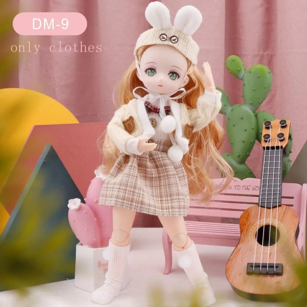 Rok 30 cm BJD Poppenkleertjes Kleurrijke Kawaii 1/6 Bjd Poppenkleertjes DIY Speelgoed 3D Gesimuleerde Oog 11 Inch BJD Poppen Jurk Meisjes Speelgoed