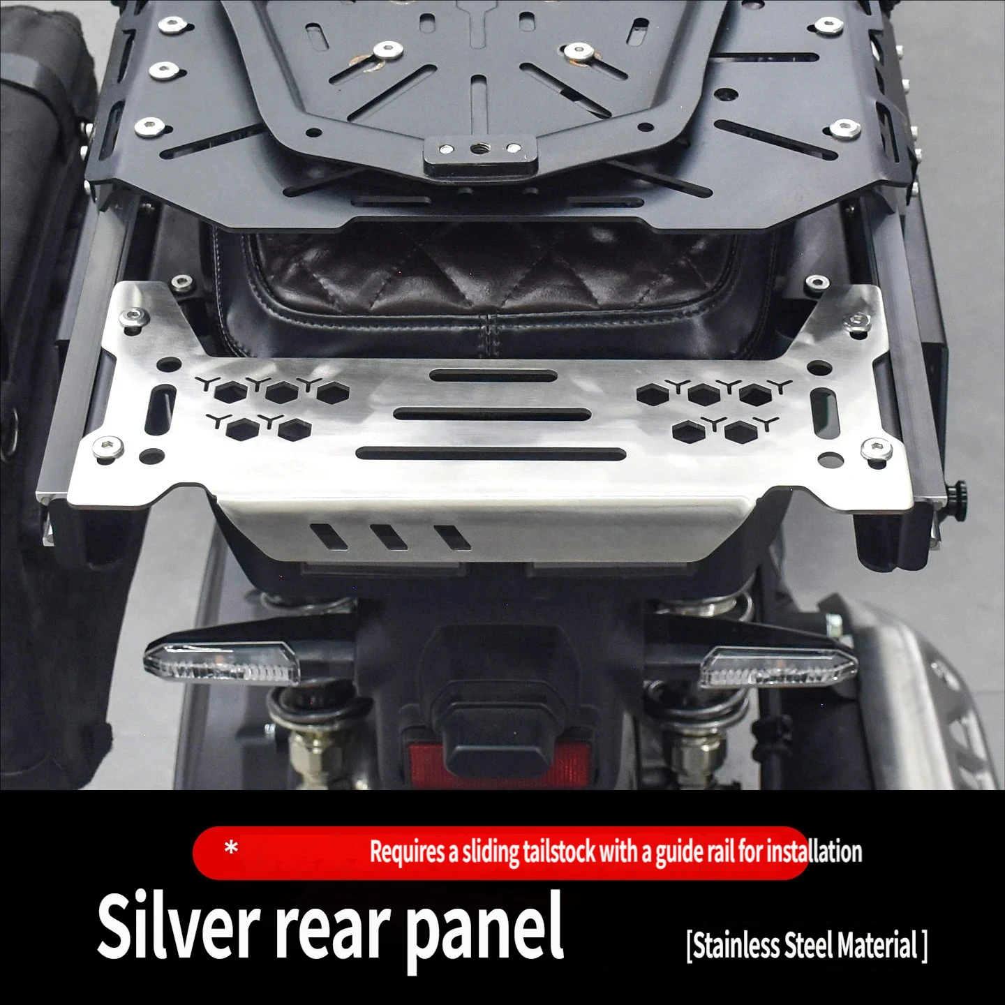 For Sundiro honda Square X125 modified with a lockable rear tail box, multi-functional storage, sliding tail rack.
