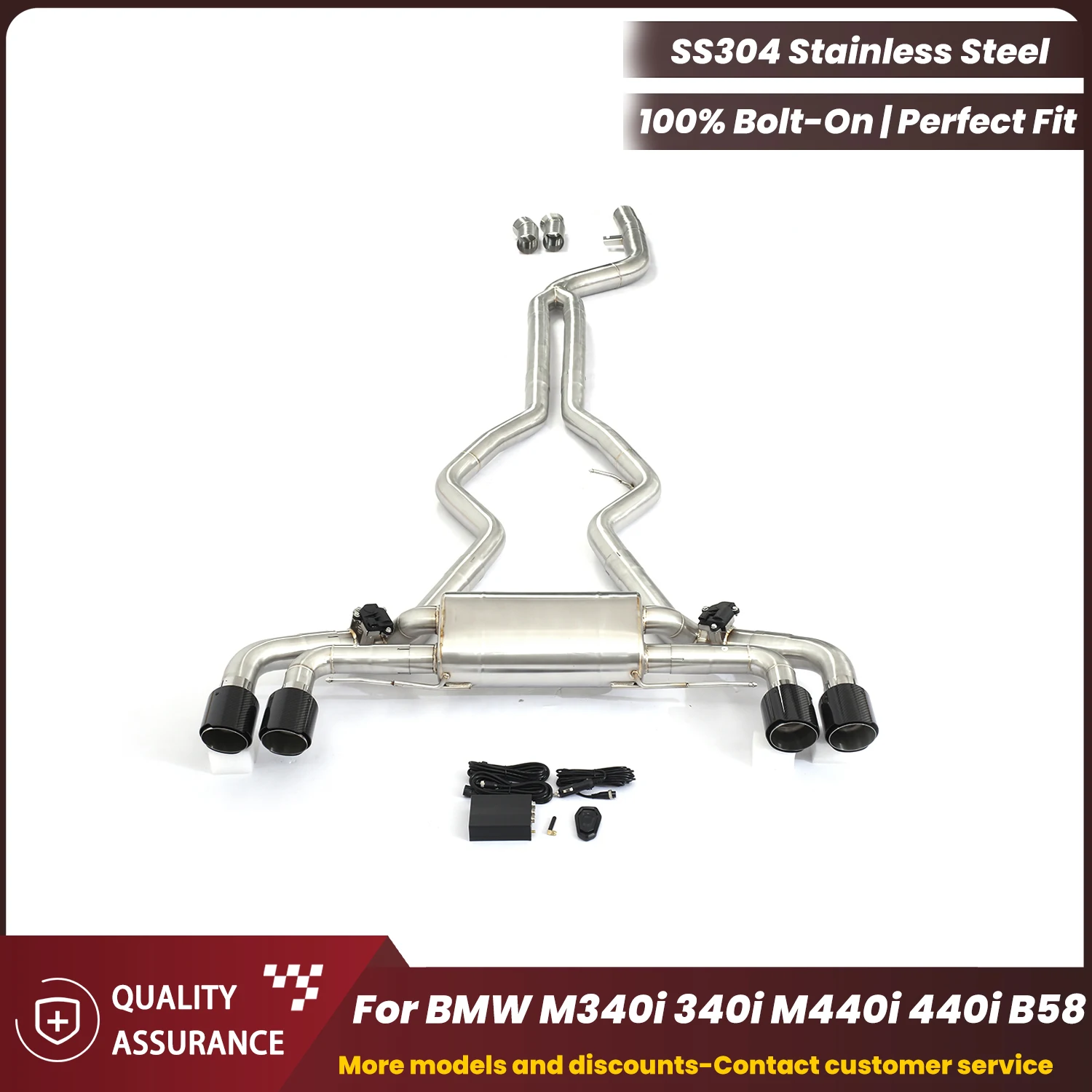 

ECCF Valvetronic Catback Exhaust For BMW M340i 340i M440i 440i B58 Aggressive Exhaust Sound Performance Upgrade