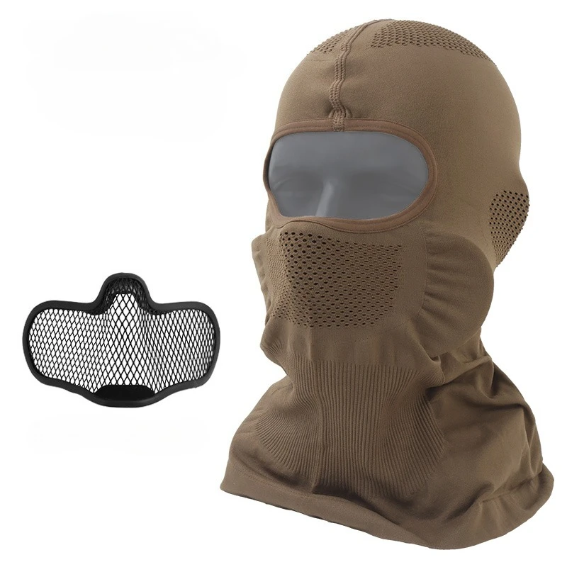 Máscara Balaclava V1 com Proteção de Malha Respirável, Equipamento Leve para Airsoft, Paintball, Ciclismo e Caça