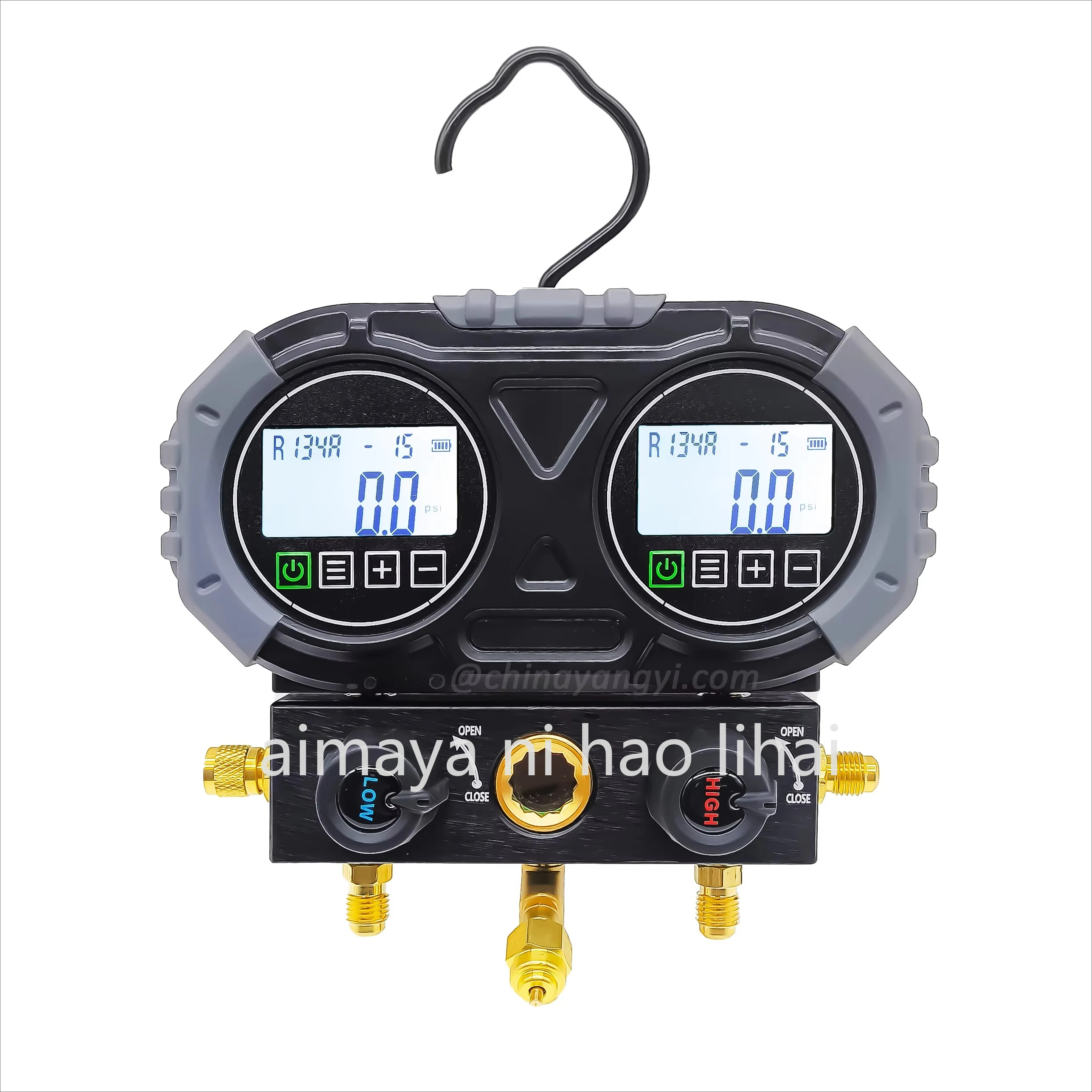 Digital HVAC Manifold Gauge Set for R134A/R410A/R1234YF/R290/R600
