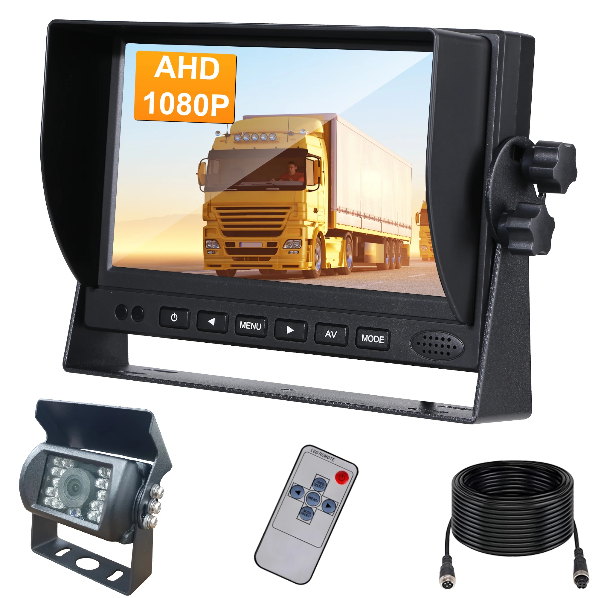 

Rear View Camera set with 1080P 7IN LCD Monitor 170° Wide Angle , 18IR Night Vision, IP69 Waterproof for Caravan, Motorhome