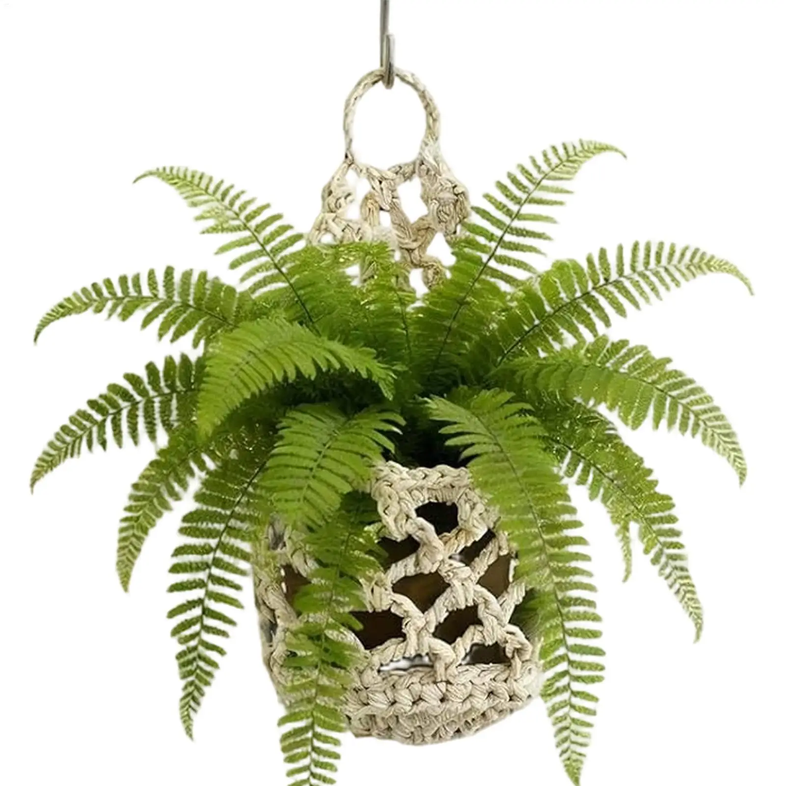 Plant Wall Hanger Cotton Rope Woven Hanging Basket Space Saving Wall hanging Storage Small Macrame Plant Hangers Home Decor