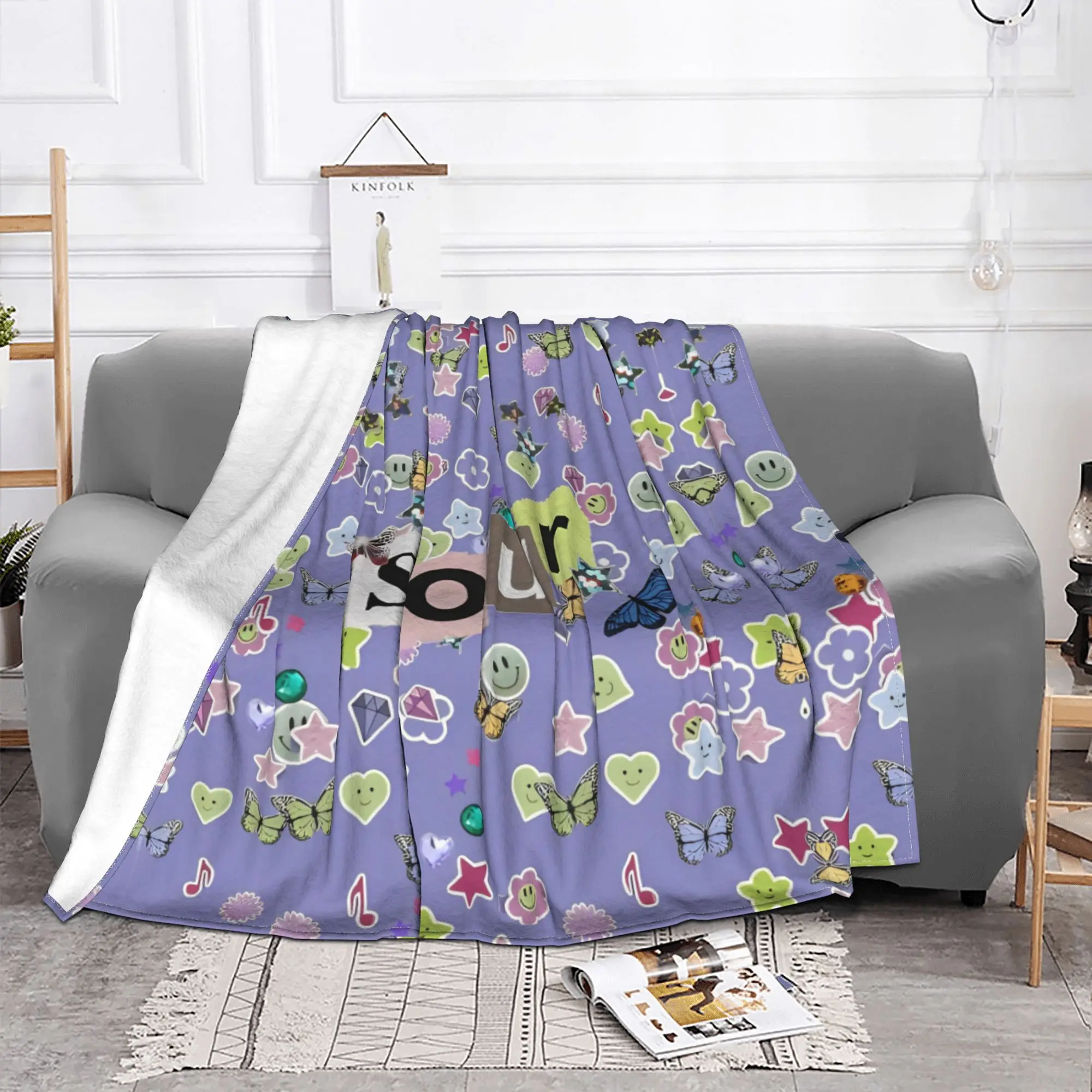 Oliviaa Sour Guts Vampire Flannel Blankets Rodrigos Awesome Throw Blankets for Home Hotel Sofa  150*125cm Quilt