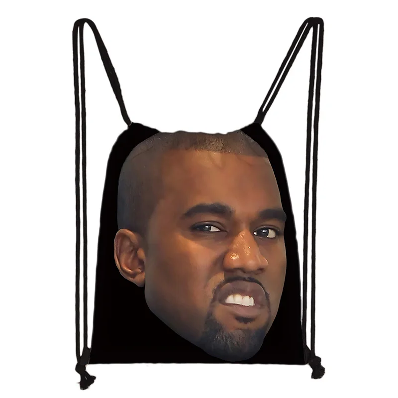 Drôle Kanye West Meme enfant imprimé cordon pour sac à provisions hommes femmes Football sport salle de sport stockage Yoga sac à dos