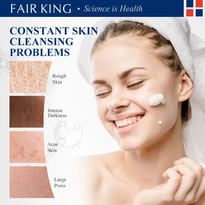 FAIR KING Facial Exfoliating Mousse Facial Cleanser Exfoliator For Face Scrub Deep Remove Cleaning All Skin Types Smooth Moistur