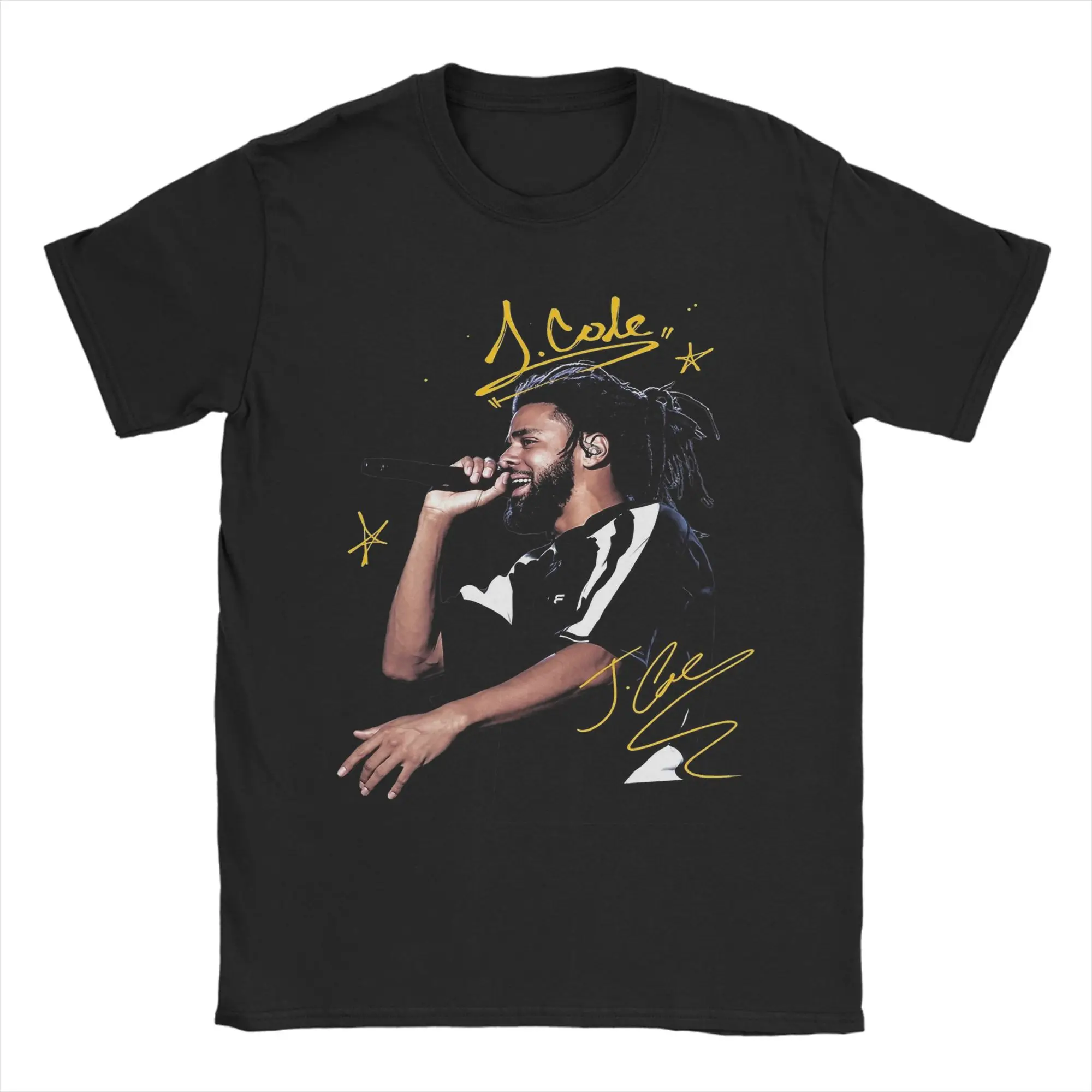 J Cole 2026 Music Tour T Shirt for Men Pure Cotton Humor T-Shirts Round Neck  Tees Short Sleeve Clothing Adult