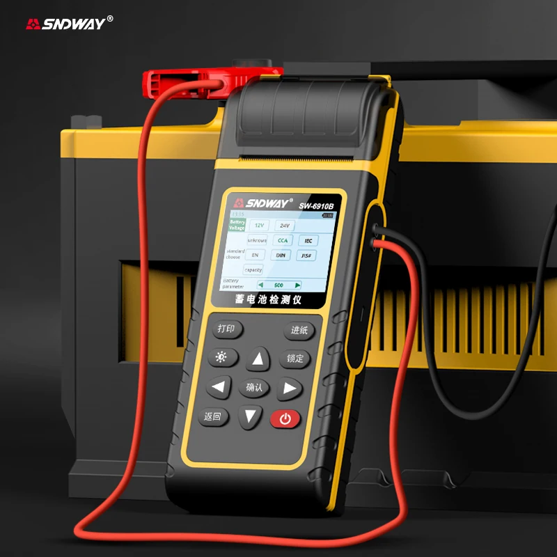 SNDWAYIntegrated stampa 12 v24v auto tester batteria display digitale durata della batteria universale tester di scarico riparatore SW-6910B