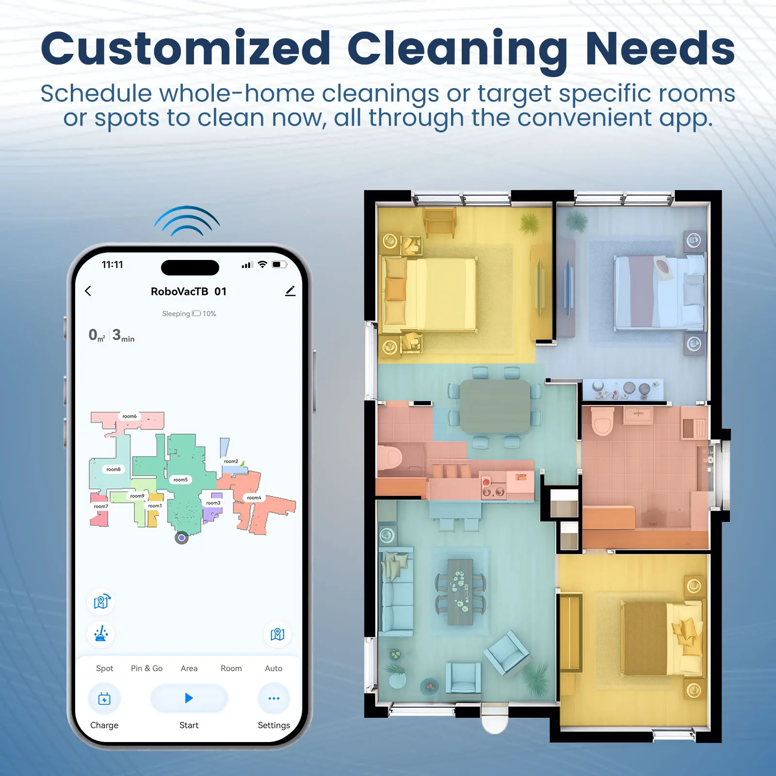 AIRROBO 5500pa بالموجات فوق الصوتية تنظيف السجاد منطقة الحيوانات الأليفة جهاز آلي لتنظيف الأتربة الليزر الذاتي إفراغ شاحن أوتوماتيكي روبوت الطابق المياه #4