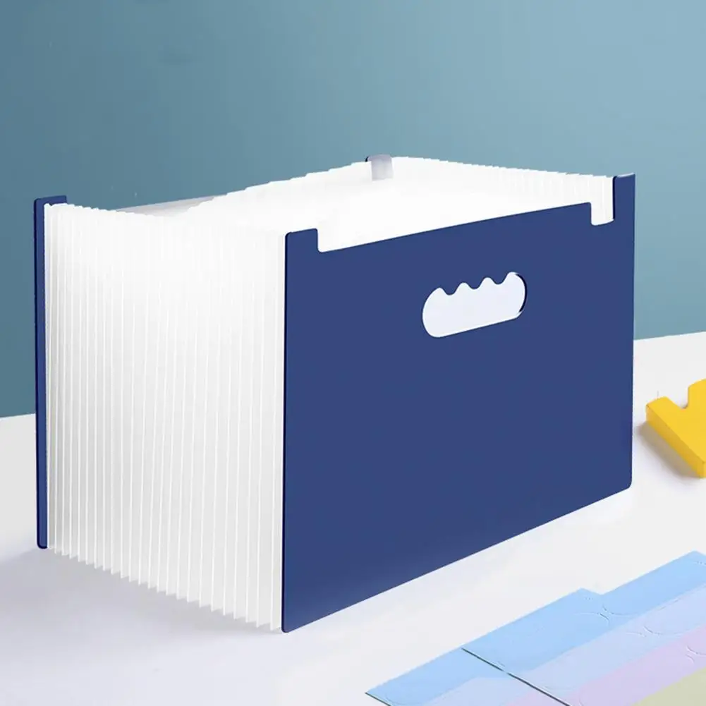 แฟ้มซองหีบเพลงที่จัดระเบียบแฟ้มเอกสารหลากสีพร้อมป้ายแฟ้มซองหีบเพลงกันน้ำ25กระเป๋าสำหรับสำนักงานบ้าน