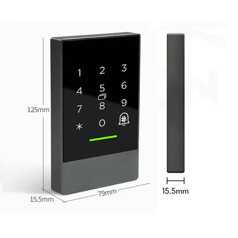 Imagem -05 - Fingerprint Access Control Porta Sistema Abridor para Interfone Bluetooth Portão Elétrico Teclado 13.56mhz Cartão Rfid Ttlock k2 K2f