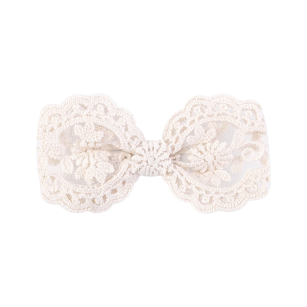 1Pc Cute Lace Bows Hair Clips Girl Delicate Hollow Bowknot Headwear Hairpins Lovely Kids Children Baby Hair Accessories 3.9Inch