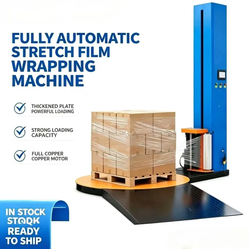 Durable Structure Plastic Wrapping Film Packaging Machine Stretch Wrap Warehouse Pallet Loads Pallet Wrapping Machine with Scale