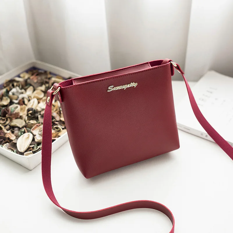 Solid Color Small PU Leather Square Shoulder Bags For Women 2023 Summer Simple Handbags And Purses Female Travel Crossbody Bags