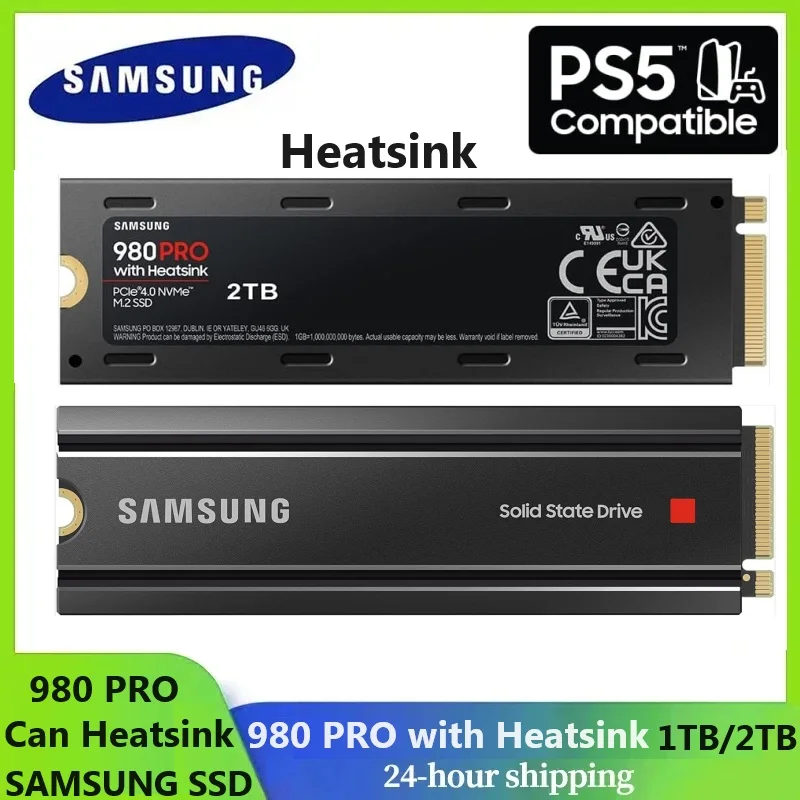 Samsung 980 Pro Ssd Met Heatsink 2Tb Pcie Gen 4 Nvme M.2 Interne Solid State Drive Heat Control Cool Max Speed Ps5 Compatibel