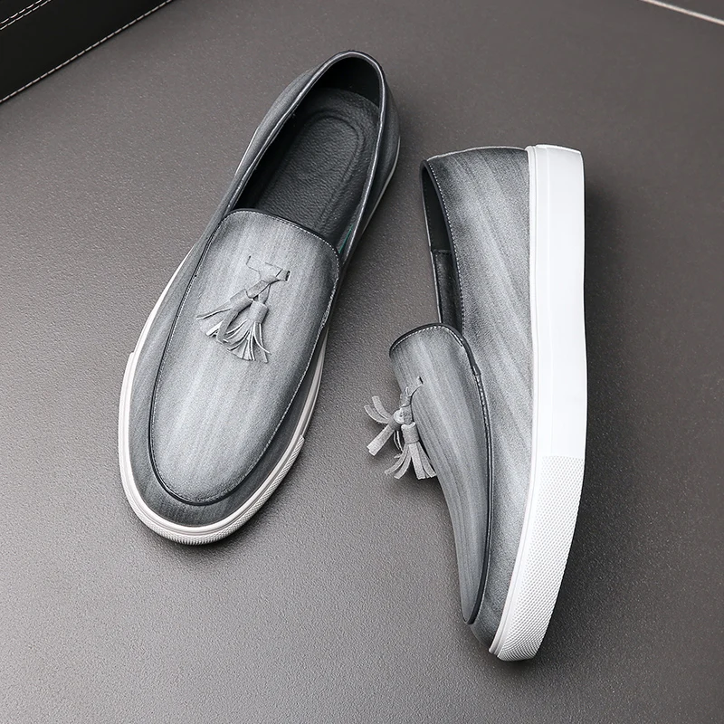 

Мужские дизайнерские туфли, удобные, минималистичный стиль, офисные и рабочие туфли больших размеров, для отдыха, вечеринок, уличных прогулок, без шнуровки