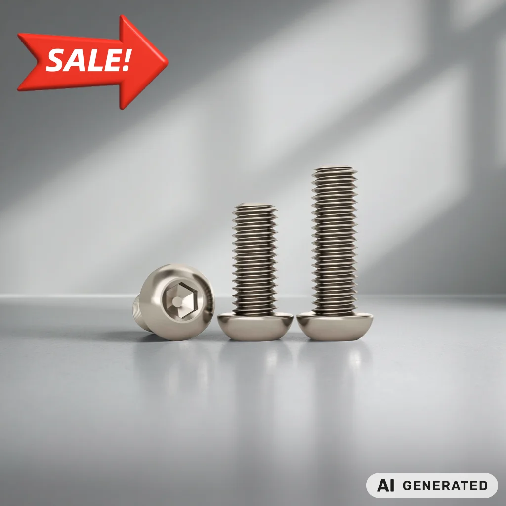 1/5Pcs TA2 ISO7380 TA2 Pure Titanium Pan Head Hex Socket Machine Screw Mushroom Head Allen Bolt M2 M2.5 M3 M4 M5 M6 M8
