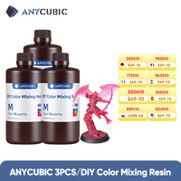 Anycubic 3KG DIY Color Mixing Resin 405nm Photosensitive Rapid Curing Easy to Shape Standard Polyresin for Mono 7 Max 3D Printer