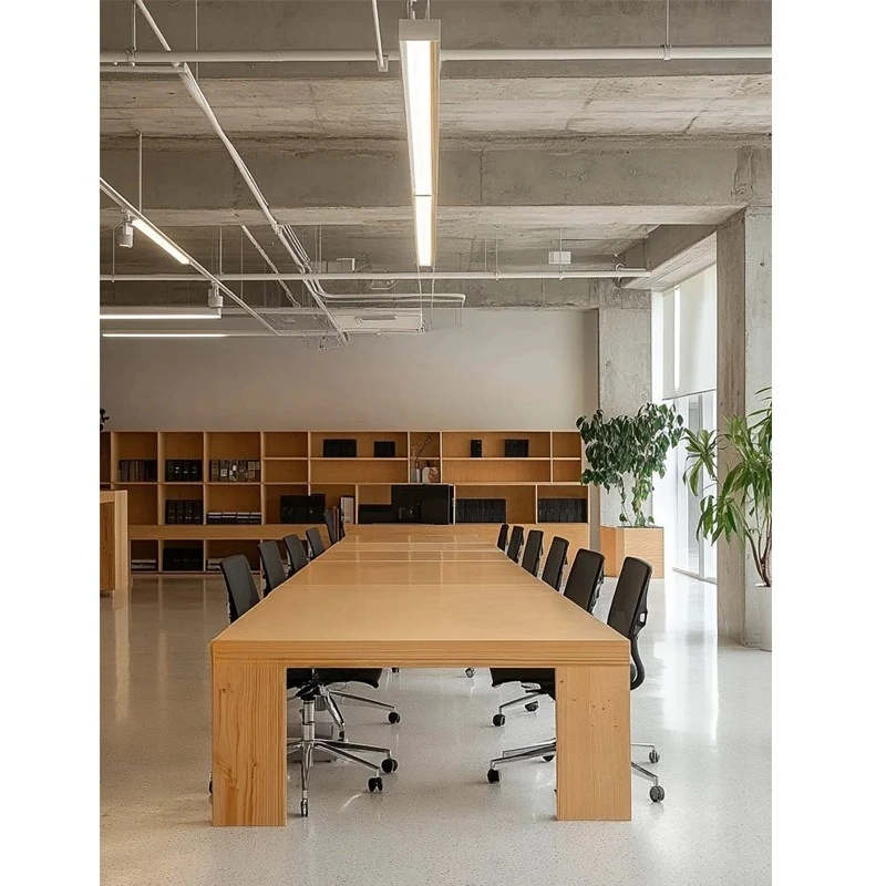 Office conference desk negotiation table modern style long table soft decoration